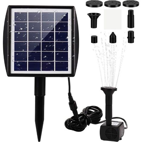 2-watt solar pump for bird baths with USB charging function, ideal for decorating garden ponds and fountains.--DTEKGAZ