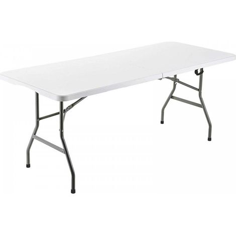 Mesa Plegable Resina Acero 4-6 Personas 152X70X74 cm Marbueno
