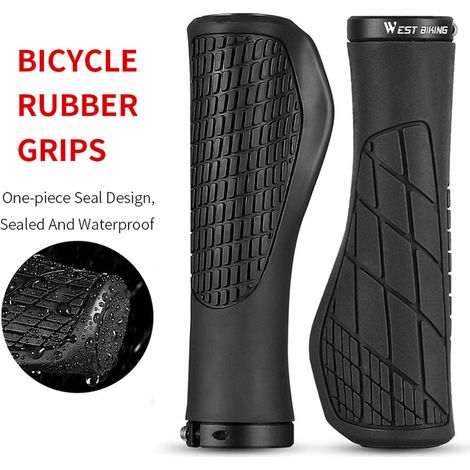 Une paire de poignées de vélo en Silicone, guidon de vélo de route souple, antichoc, antidérapant, Cycle ergonomique (1/5)