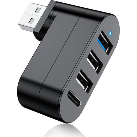 Hub usb - répartiteur usb - répartiteur de hub USB 3,0 avec 4 ports - 5 Gb par seconde - 3 & 1 - Station d’accueil portable - Switch (1/5)