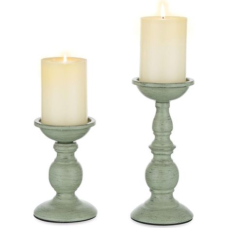 Kerzenständer Metall Tischdeko Hochzeit Wohnzimmer Blau Klein+Groß (1/5)