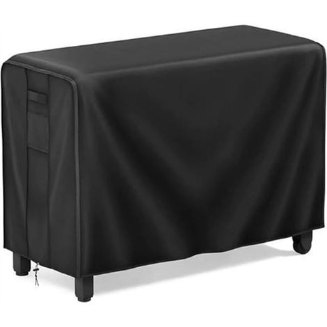 Housse de four à pizza imperméable et résistante en polyester noir 132 x 132 x 55 cm pour table de barbecue et grill (1/5)