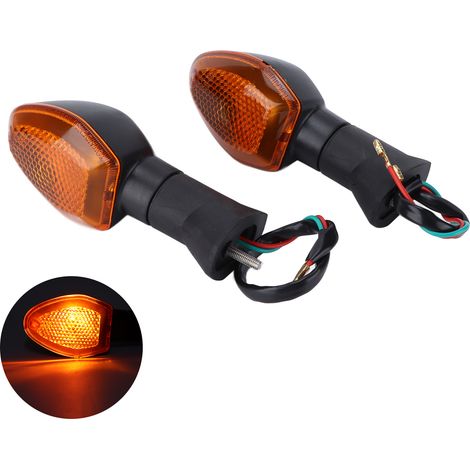 Set mit 2 Blinkern, Warnblinkern, Motorradzubehör, Ersatz für Suzuki, gelb (1/5)