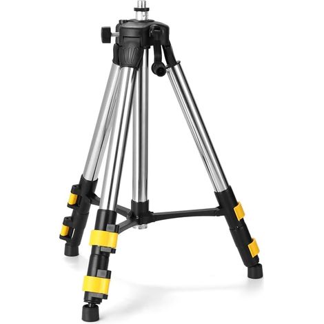 Support de Trépied de Barre D'Extension en Acier Inoxydable à Trois Réglages de Hauteur de 1,2 M pour Accessoires de Niveau à Bulle de Niveau (1/5)