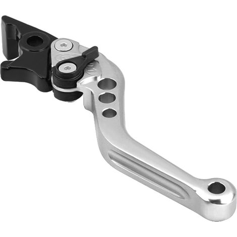 Satz mit 2 CNC-gefrästen Aluminium-Doppelscheibenbremshebeln für Motorrad und Roller, silber, verbessertes Ersatzteil (1/5)