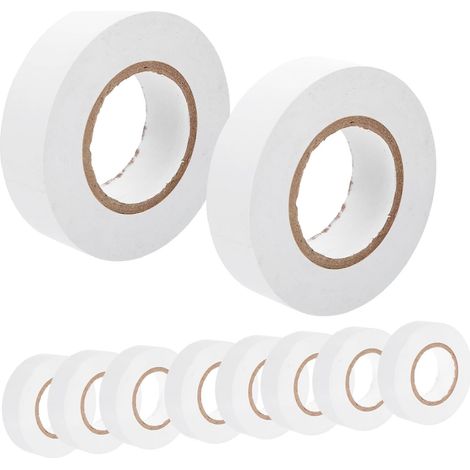 10 rouleaux de ruban isolant électrique en PVC blanc pour (1/5)
