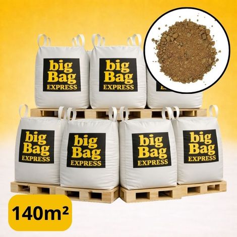 PACK 7 X BIG BAG de +/- 1,5T ≃ 140M² Sable Stabilisé Beige pour Terrain de Pétanque Ø 0/6 mm - Livraison PREMIUM (1/5)