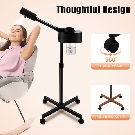 Gesichtsdampfer Kosmetikstudio Gesichtssauna Verdampfer Gesicht Dampfgerät mit 360 Grad Drehbare Düse Dampfmaschine Gesicht Facial Steamer for Facial Deep Cleaning 800W (1/5)