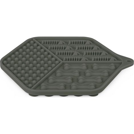 Zolux Silikon-Leckmatte für Katzen 18,5 x 15,5 cm – Grau (1/2)