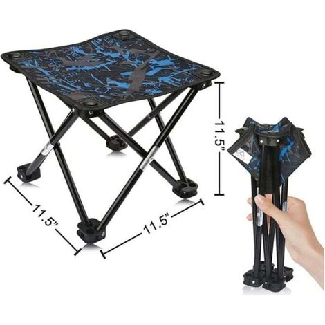 Tragbarer Klapphocker für Camping, Wandern und Gartenarbeit – Leichter und kompakter Stuhl für Erwachsene – Ideal zum Angeln und für Outdoor-Aktivitäten – KZQ