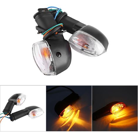 Feu clignotant moto Yamaha YZF R1 R6 FZ1 FZ6 - Blinker blanc haute visibilité pour phare clignotant (1/5)