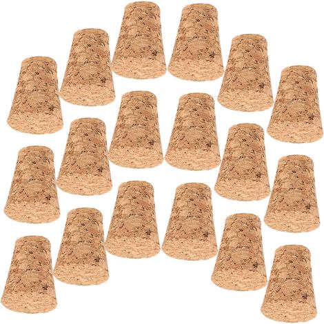 20 bouchons liège, 15 mm, bois, coniques - pour vinification (1/5)