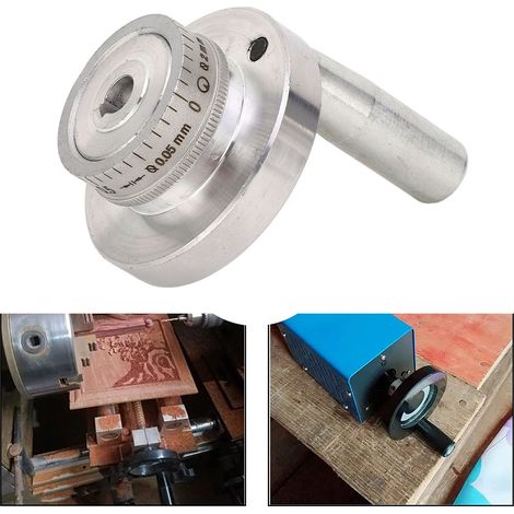 Volant pour mini-machine à outil avec poignée, roue à plaque incurvée en alliage d'aluminium de 58 mm, convient aux mini-tours tels que 712, 714, 0618, CJ18A, etc. (1/5)