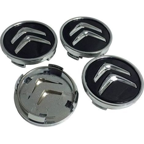 Cache-moyeu décoratif pour jantes – 4 pièces de 60 mm, compatible Citroën C3/C4/C5/DS3/DS4/DS6 et modèles Picasso, Saxo, Xsara (1/5)