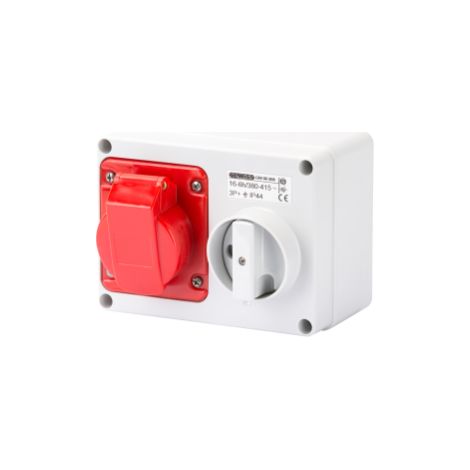 SOC.PR.VE.H.A.F.3P+T 16A 400V 6H SBF GEWISS GW66008
