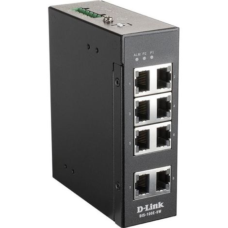 D-Link DIS-100E-8W switch di rete No gestito L2 Fast Ethernet (10/100) Nero (1/3)