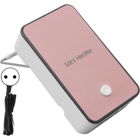 Radiateur de Bureau Mini Rose, Chauffage Rapide 130W, Pivotant et Anti-Dérapant pour Maison/Bureau/Dortoir, Portable avec Prise UE 220V (1/5)