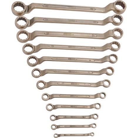 BRONZEplus Serie chiavi poligonali a due bocche, curvate 12 pz 6-32 mm
