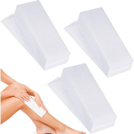 120 bandes de cire pour l'épilation du corps et des jambes, bandes de cire non tissées de 7 x 20 cm pour l'épilation du visage, des sourcils, des bras et des aisselles-AquaForge