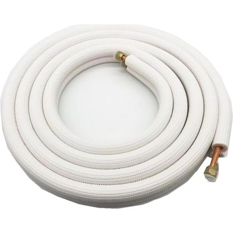 Tuyau isolé 1/4" 3/8" pour installation de climatiseur, double serpentin, tube fendu, 5 mètres
