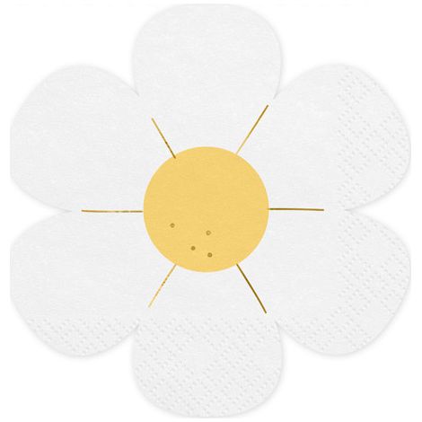 Servilletas Daisy de 16x16,5 cm, 12 unidades (1/4)