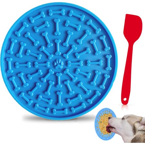Tapis à Lécher pour Chiens et Chats, Tapis de Toilettage avec Spatule, Ventouse Ultra-Puissante, Idéal pour le Bain et l’Éducation Canine. (1/5)