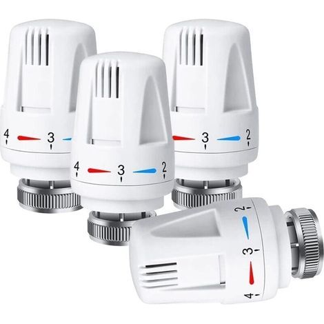 Lot 4 Tetes Thermostatiques Radiateur M30 x 1.5 Vanne Thermostat Chauffage avec Capteur Liquide et Protection Antigel (1/5)