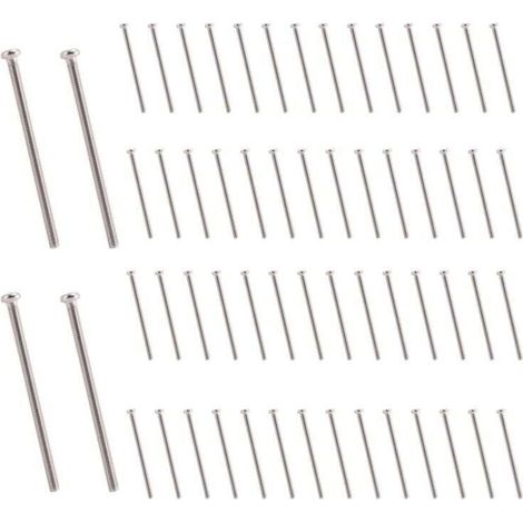 Perno de cabeza redonda de acero inoxidable 304, M2,5 x 40 mm, XU, 60 piezas, producto de calidad superior, duradero y confiable, materiales seleccionados, cumple con los estándares, fácil de usar - K (1/4)