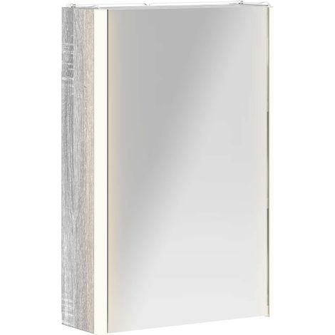 Maison Exclusive - Badezimmerspiegelschrank Graues Sonoma 33 x 11