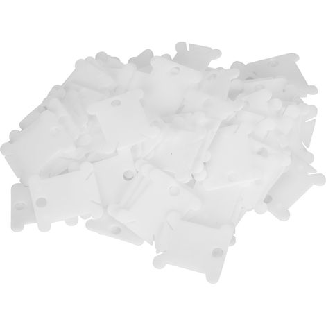 100Pcs Cross Stitch Bobbin Winder Plastic Floss Thread Winding Board for Sewing Embroidery (1/5)