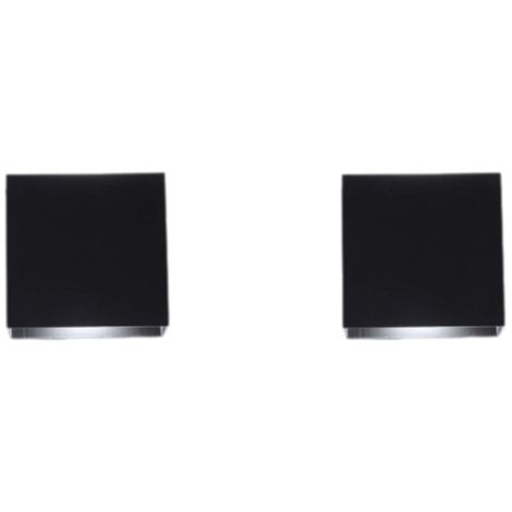 Applique murale LED intérieure 6W, éclairage haut et bas, style moderne, en aluminium, pour salon, chambre, salle de bain, cuisine, salle à manger, blanc froid, noir, lot de 2 (1/5)