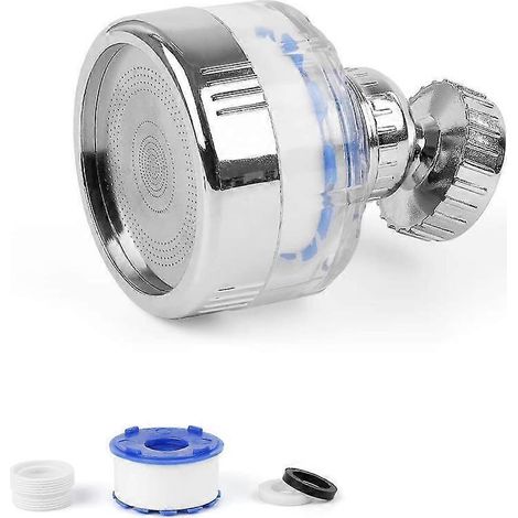 Filtre anticalcaire, filtre de robinet en coton PP rotatif à 360° en acier inoxydable, élément filtrant de 4 cm, fa (1/5)