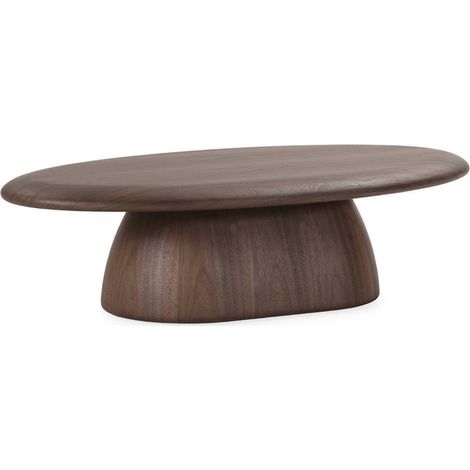 Table basse ovale en noyer - Noyer (1/5)