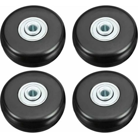 Kofferrolle, Hochleistungs-Kofferreparaturrolle, 50 mm, Gummidämpfer, universelles Schwenkrad, Ersatzrolle, 4 Stück für Koffer/Gepäck/Rucksack (1/4)