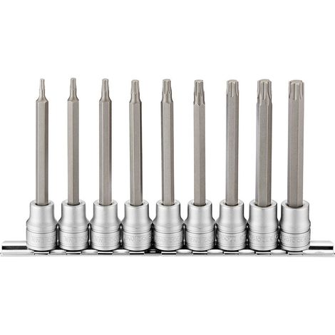 Jeu de douilles sur rail 3/8 TX 10-50 9 PCS Teng Tools M3809TX