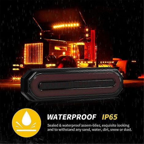 Luces LED de 5 pulgadas para camiones y remolques, luces de freno, intermitentes y luces diurnas (DRL) para carretera.