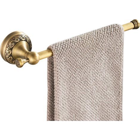 Anneau Porte Serviette Court et Carré en Laiton de Haute Qualité Fixation Murale Pratique pour Économie d’Espace Support de Serviette Style Antique pour Salle de Bain Toilette Cuisine (1/4)