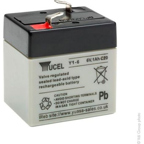 Yucel - Batterie plomb AGM YUCEL Y1-6 6V 1Ah F4.8