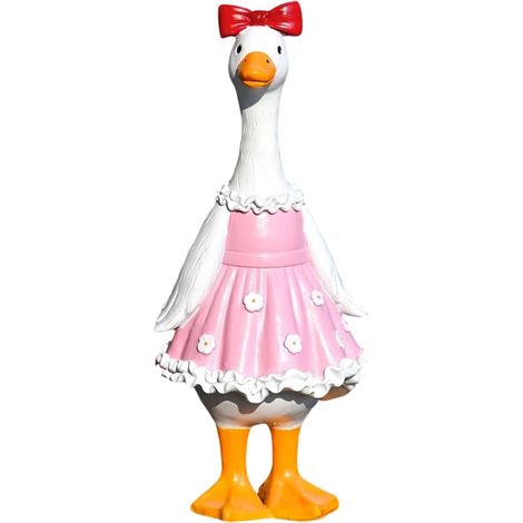 Statue Canard Décor Figurines d'animaux Drôles en Résine Décorations (1/5)