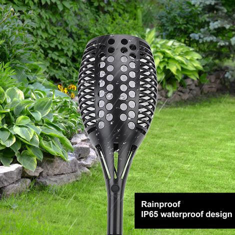 Dekorative Solar-Fackel mit flackernder Flamme, automatisch und wasserdicht (IP65) für den Garten (1/5)