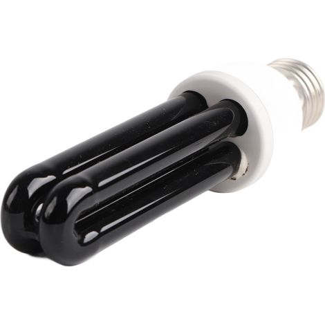 Schwarze E27-UV-Leuchtstofflampe, UV-Energiesparlampe, Beleuchtung für Nachtclubs, Bars, keimtötende Reinigung, Schädlingsfalle (1/4)