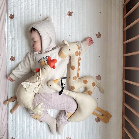 Oreiller Peluche Animaux Mignons en Coton - Coussins Décoratifs Girafe, Oie, Coq pour Maison, Bureau, Cadeau d'Anniversaire
