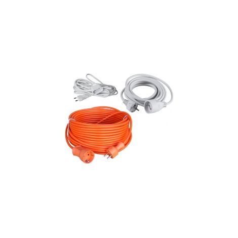 Extensiones eléctricas de 3 metros de longitud, cable de 2 x 0,75 mm² - color blanco