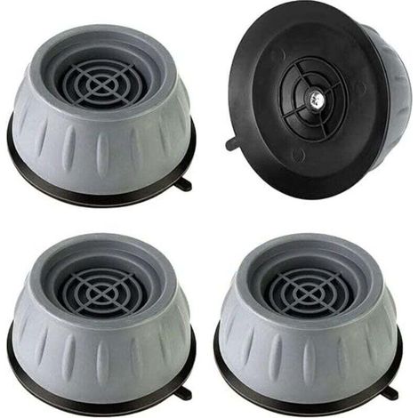Lot de 4 Tapis Anti-Vibrations pour Machine à Laver, Pieds en Caoutchouc Antidérapants, Tapis Anti-Bruit Universel Amortisseur pour Machine à Laver, Sèche-linge, Meubles - 3,5 cm (1/4)
