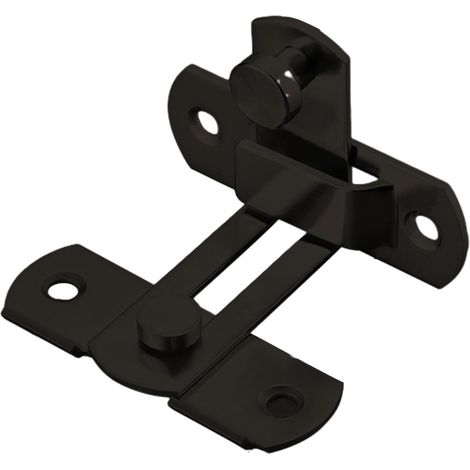 Serrure de porte intérieure coulissante, serrure à boucle, serrure antivol (noir, grand) (1/4)
