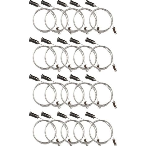 Lot de 20 câbles de suspension hexagonaux pour lampes de garage, support réglable pour restaurants et bureaux (1/5)
