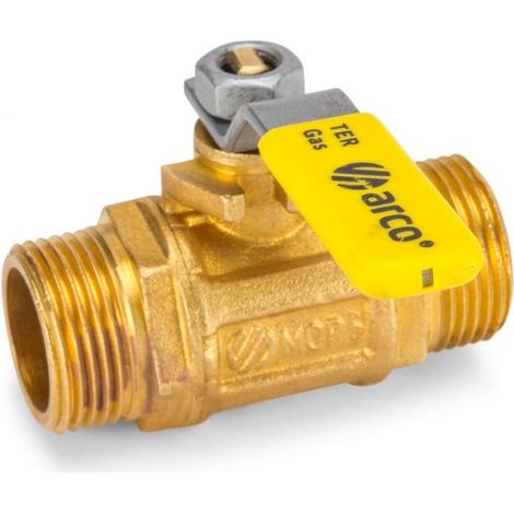 Válvula contador recta con mando de palanca TER - ARCO Medidas: 3/4"M x 3/4"M (1/2)