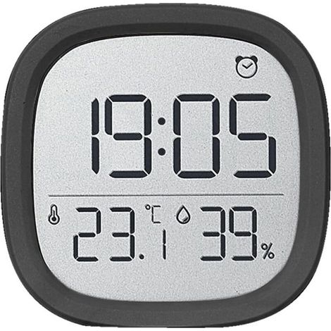 Digitaler LCD-Wecker mit Magnetverschluss, Thermo-Hygrometer, Datumsanzeige, Temperatur- und Luftfeuchtigkeitsanzeige, Hängedisplay, 12-/24-Stunden-Anzeige, einfach zu bedienen für Zuhause, Küche und  (1/5)
