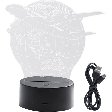 Lampe de Nuit 3D Colorée à Effet de Relief pour Chambre et Salon (1/5)