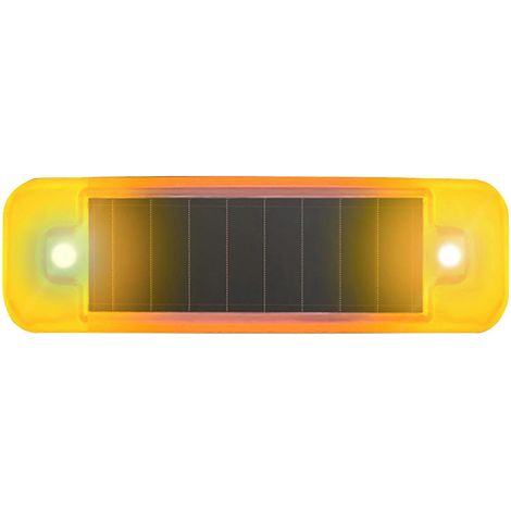 LED-Solar-Warnleuchte für Autos, blinkende Alarmleuchte, Diebstahlwarnleuchte, LED-Licht für Autodach, Außensicherheit, langlebiges Orange (1/5)
